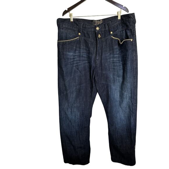 Coogi Authentic Denim Blu Jeans Mens Size 42 35 Embroidered Pocket - Picture 1 of 14